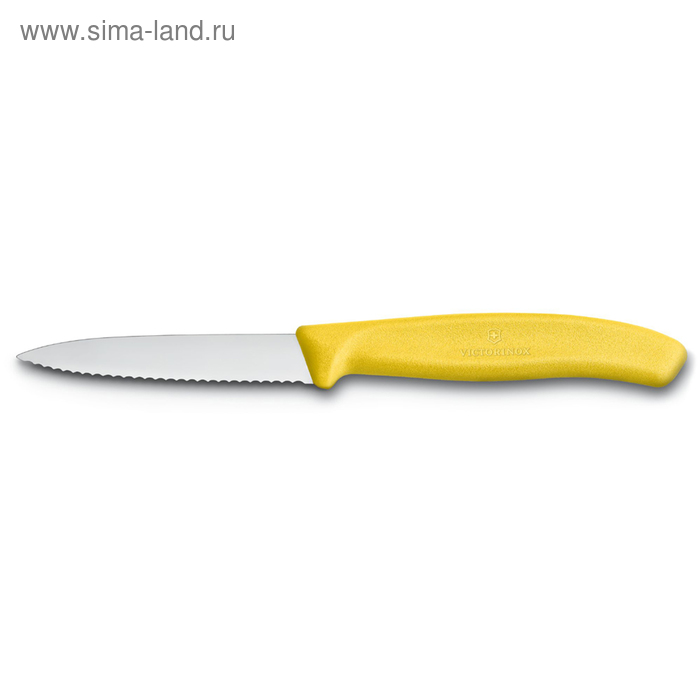 фото Нож для овощей victorinox swissclassic, лезвие 8 см с серрейторной заточкой, жёлтый