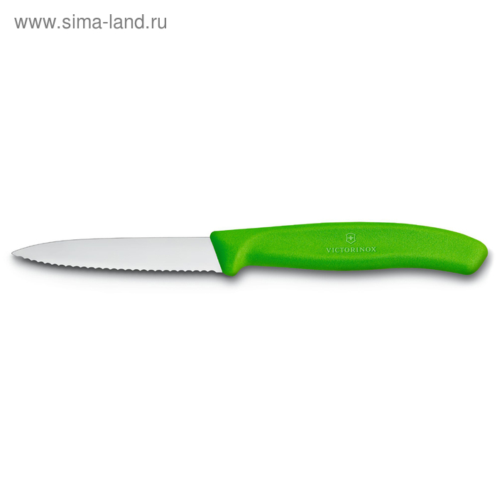 фото Нож для овощей victorinox swissclassic, лезвие 8 см с серрейторной заточкой, зелёный