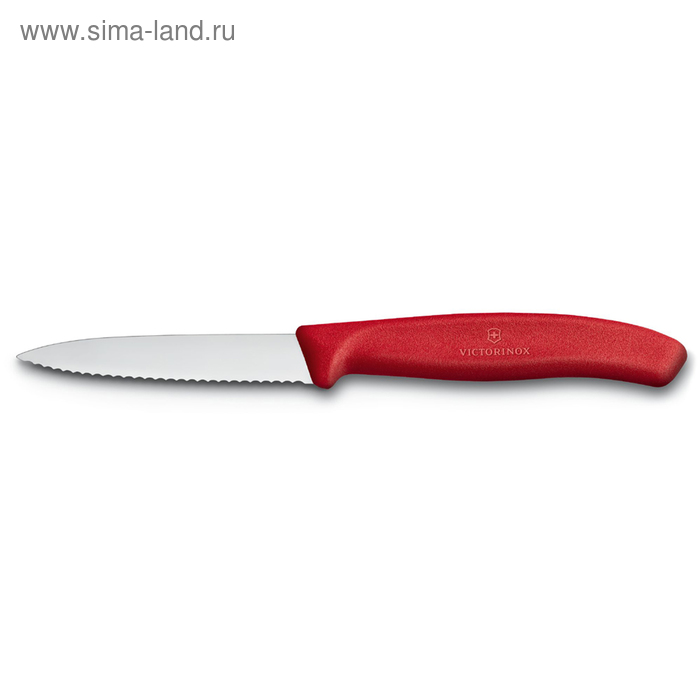 фото Нож для овощей victorinox swissclassic, лезвие 8 см с серрейторной заточкой, красный