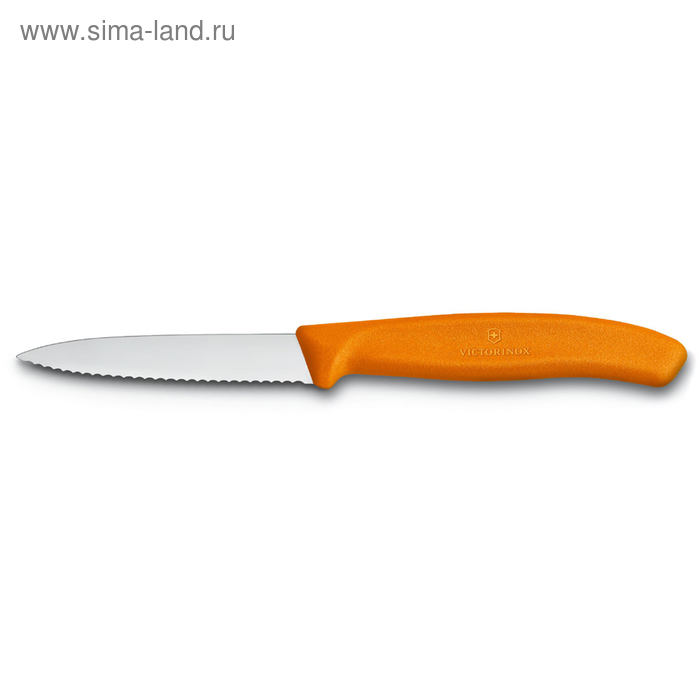 фото Нож для овощей victorinox swissclassic, лезвие 8 см с серрейторной заточкой, оранжевый