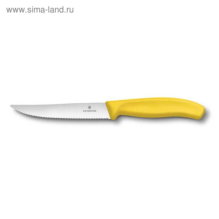 фото Нож для стейка и пиццы victorinox swissclassic gourmet, 12 см, жёлтый