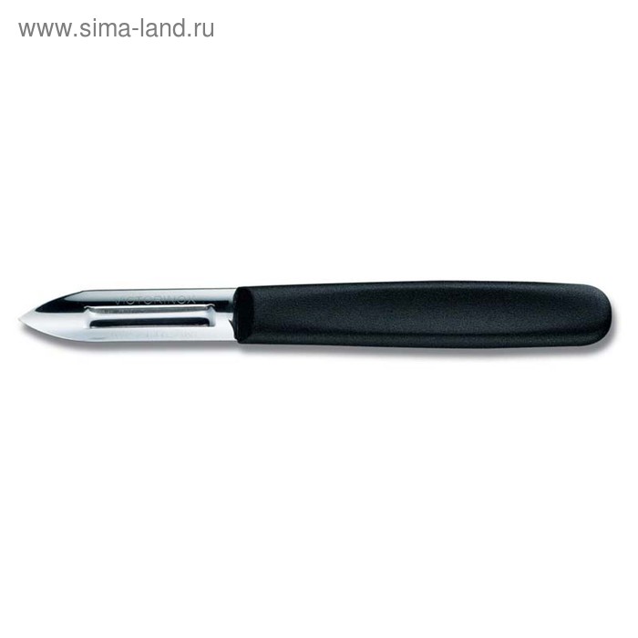 фото Нож для чистки картофеля victorinox, двустороннее лезвие, чёрный