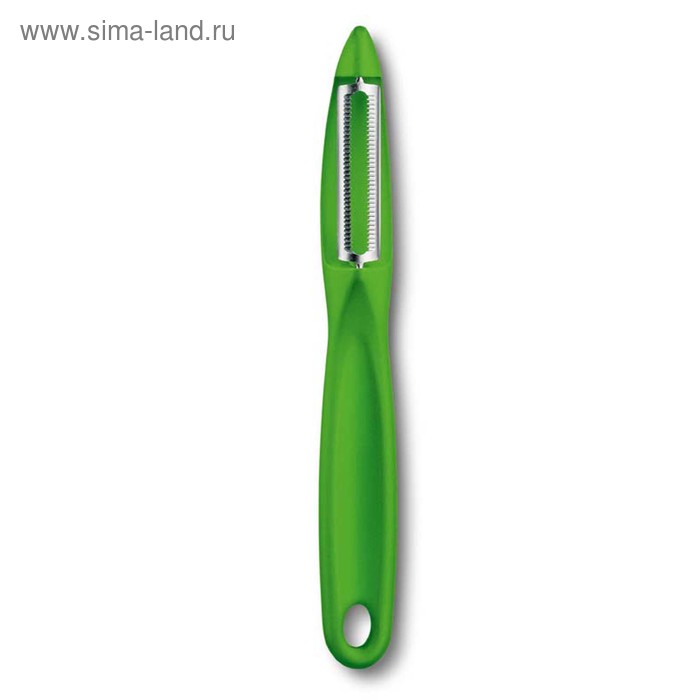фото Нож для чистки овощей victorinox универсальный, двустороннее зубчатое лезвие, зелёный