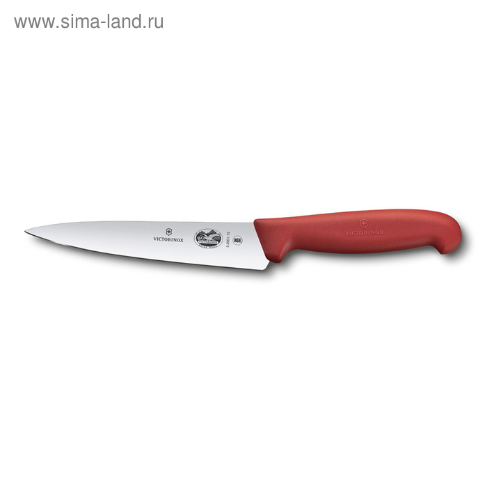 фото Нож разделочный victorinox fibrox, 15 см, красный