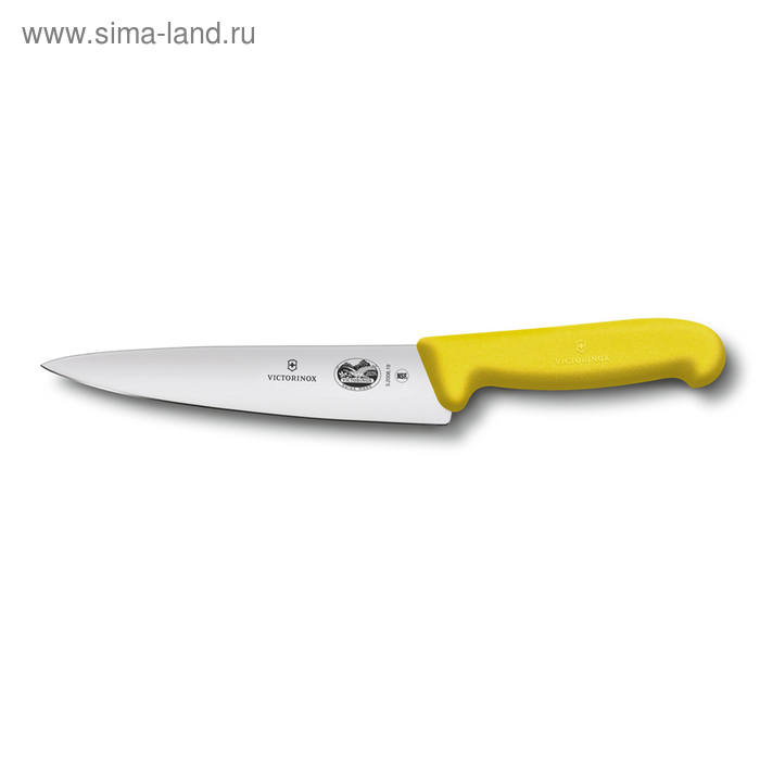 фото Нож разделочный victorinox fibrox, 25 см, жёлтый