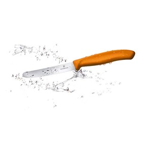 

Нож столовый VICTORINOX SwissClassic, лезвие 11 см с серрейторной заточкой, оранжевый
