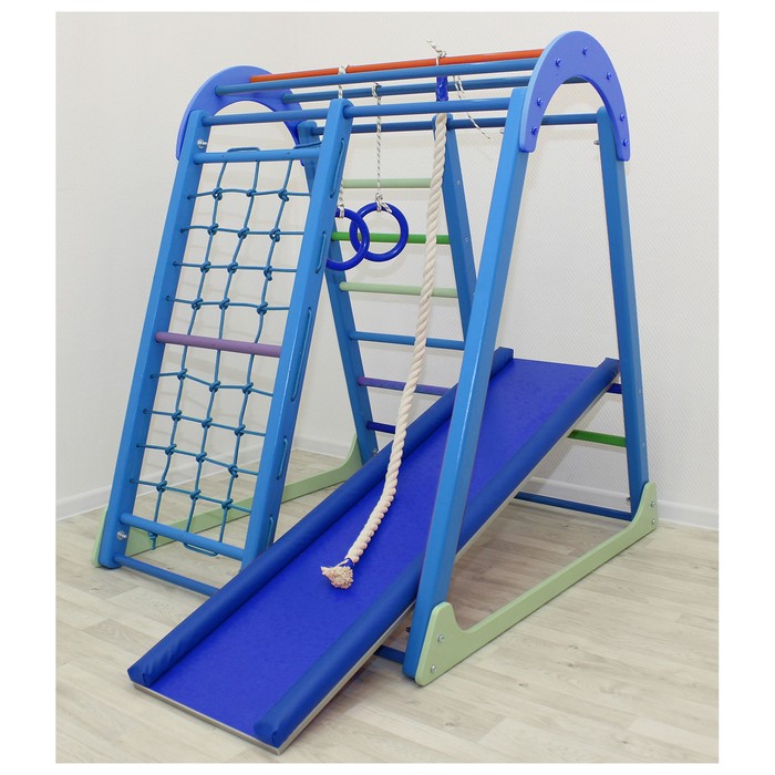 фото Детский спортивный комплекс tiny climber, 1050 × 1100 × 1300 мм, цвет голубой zabiaka