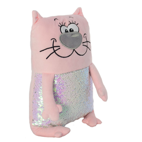 

Мягкая игрушка TALLULA «Розовый кот», пайетка, 45 см