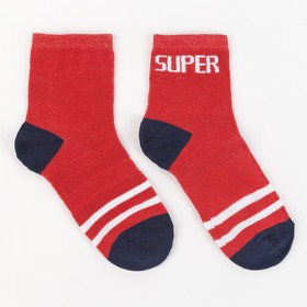 Носки детские, 'Super' цвет красный, р-р 16-18 Бишкек Носки детские, 'Super' цвет красный, р-р 16-18 Ош