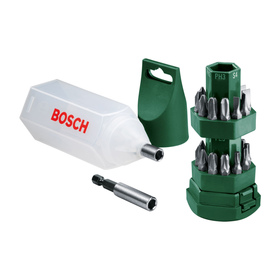 

Набор бит Bosch 2607019503, 25 предметов, 1/4", внутренний/внешний шестигранник, держатель бит 456