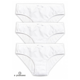 

Трусы для девочек, рост 128 см, цвет белый, 3 шт.