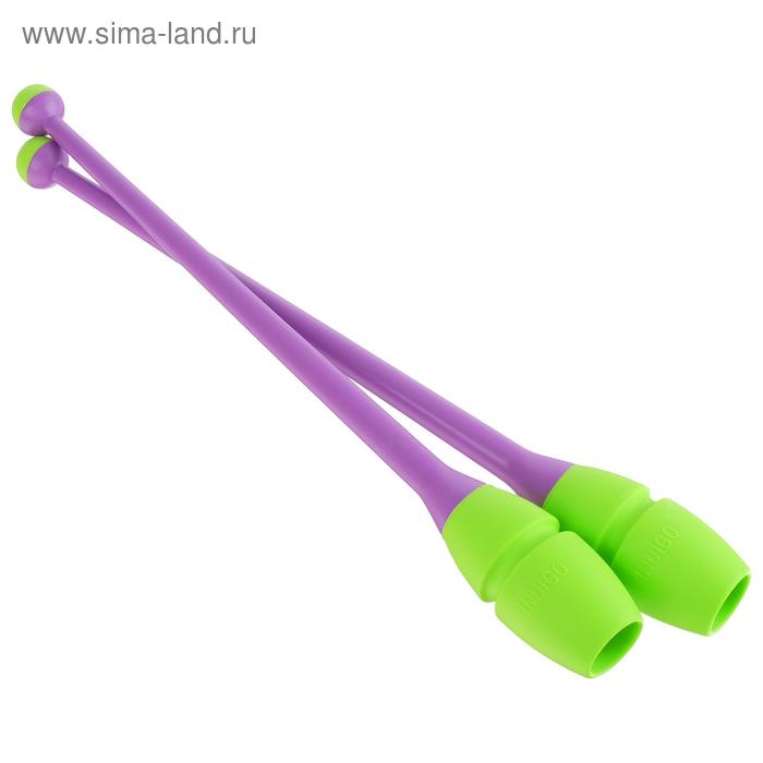

Булавы для гимнастики вставляющиеся 36 см, цвет фиолетовый/салатовый