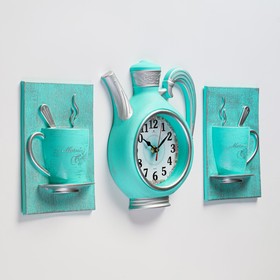 Часы настенные, серия: Кухня, "Чайный сервиз", 26.5х53 см, микс от Сима-ленд