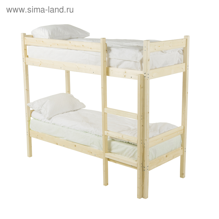 цена Двухъярусная кровать «Т2», 700×1600, массив сосны, без покрытия