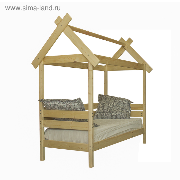 Детская кровать «Избушка», 700×1600, массив сосны, без покрытия детская кровать домик 800×1600 массив сосны без покрытия