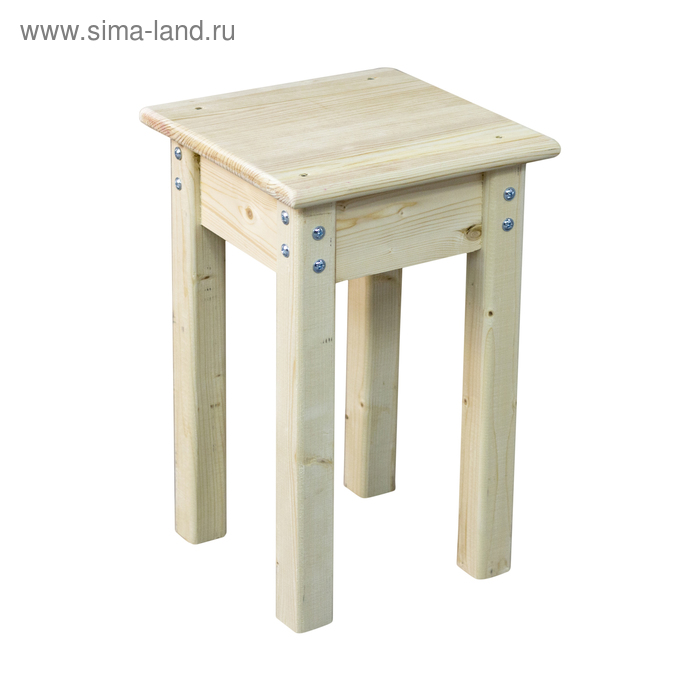 

Деревянный табурет, 300×300×450 мм, массив сосны, без покрытия