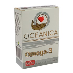 Пищевая добавка «Океаника Омега-3 - 60%», для сердца, 30 капсул по 1400 мг