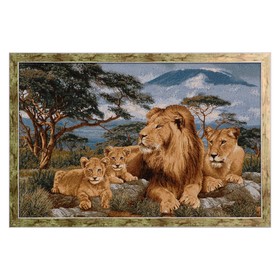 Гобеленовая картина "Африканские львы" 77х50 см