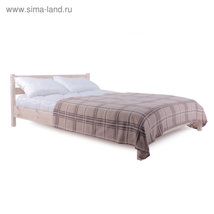 Двуспальная кровать «Кантри», 1600×2000, массив сосны, без покрытия двуспальная кровать лео с каркасом под балдахин 140×200 см массив сосны без покрытия
