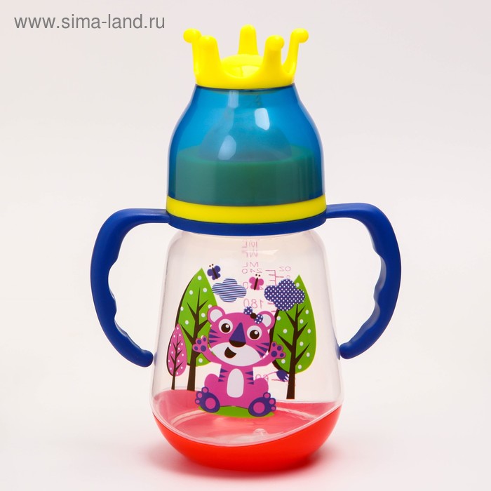 Бутылочка для кормления 240 мл широкое горло цвет голубой 250₽
