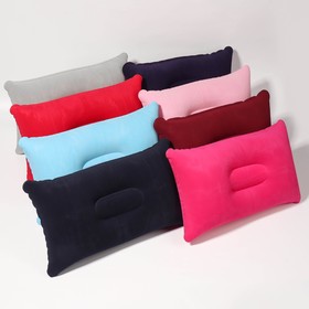 Подушка дорожная, надувная, 24 × 28 см, цвет МИКС Ош