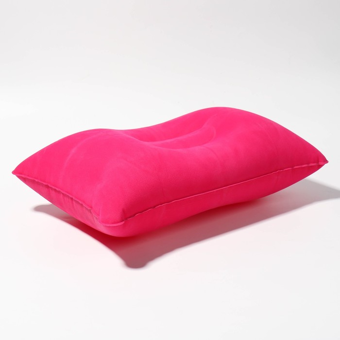 Подушка дорожная, надувная, 24 × 37 см, цвет МИКС