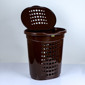 

Корзина для белья с крышкой , 60 л, 50×37×57 см, цвет тёмно-коричневый