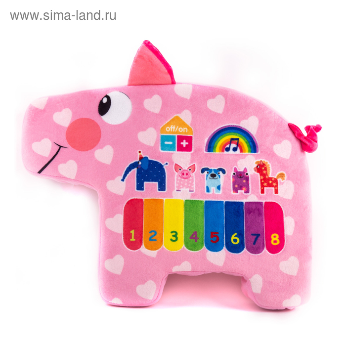 игрушка поросёнок детская розовая музыкальная подсветильник ка Музыкальная игрушка «Поросёнок Хрю»