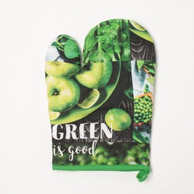 

Варежка-прихватка GREEN 20х27см,100% х/л, ватин 250г/м2