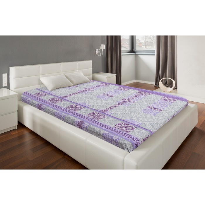 

Простыня 1,5 сп Экономь и Я 150×215±3 «Ажур» цв. фиолетовый, 120 г/м², 100%хлопок, бязь