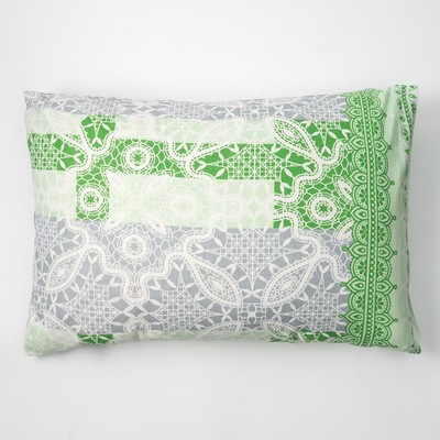 Наволочка Экономь и Я 50×70 «Ажур» цв. зеленый, 120 г/м², 100%хлопок, бязь