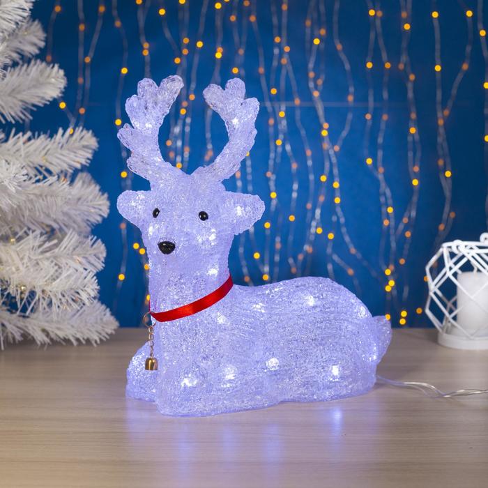 

Светодиодная фигура «Оленёнок» 26 × 30 × 13 см, акрил, 30 LED, 220 В, свечение белое