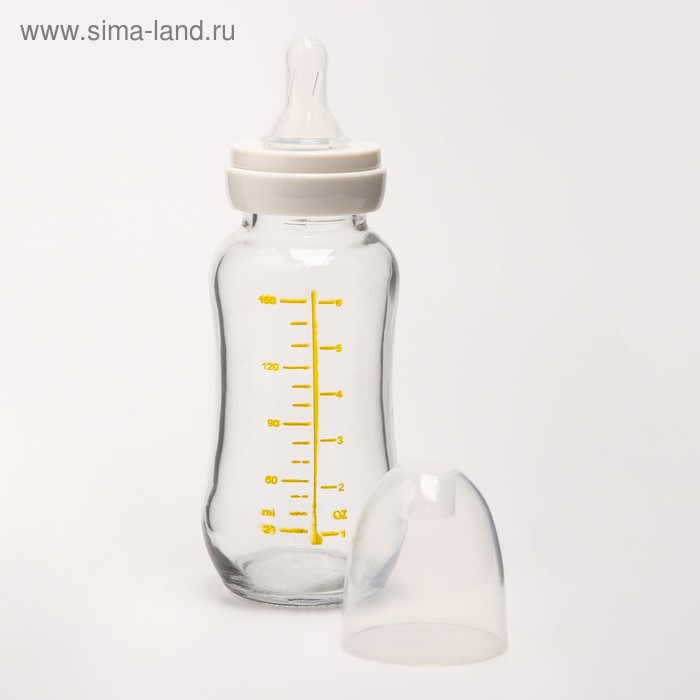 

Бутылочка для кормления 150 мл., стекло, цвет МИКС
