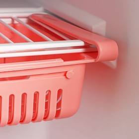 Полка подвесная в холодильник, раздвижная 23(28)×16,5×8 см, цвет МИКС от Сима-ленд