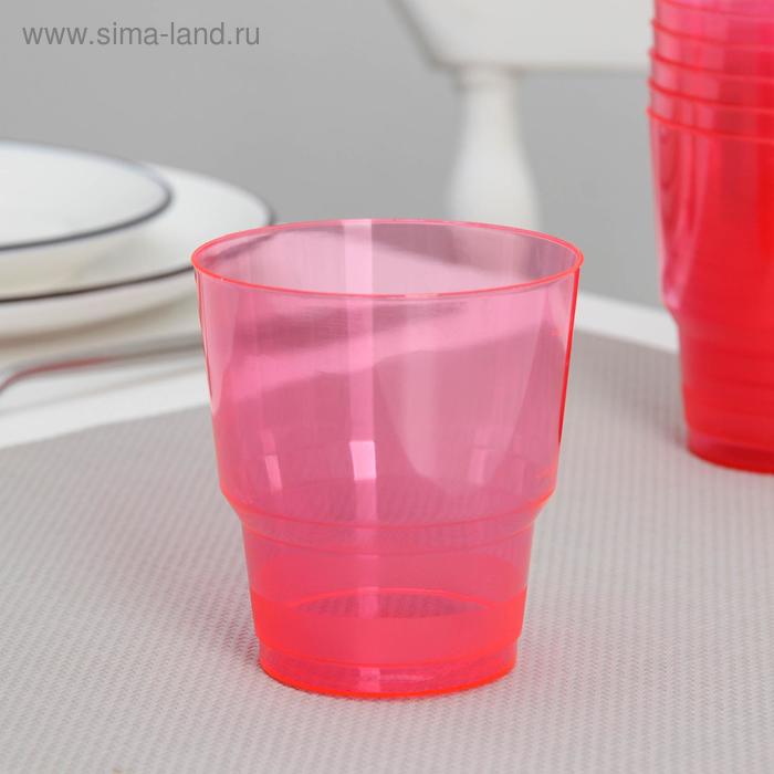 Стакан одноразовый «Кристалл», 200 мл, цвет красный стакан одноразовый белый 200 мл