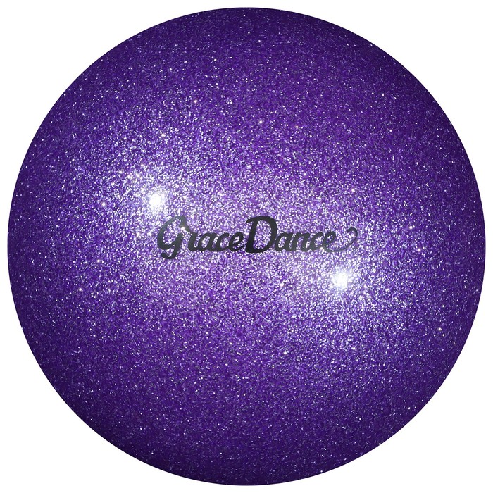 фото Мяч для художественной гимнастики, блеск, 16,5 см, 280 г, цвет сиреневый grace dance