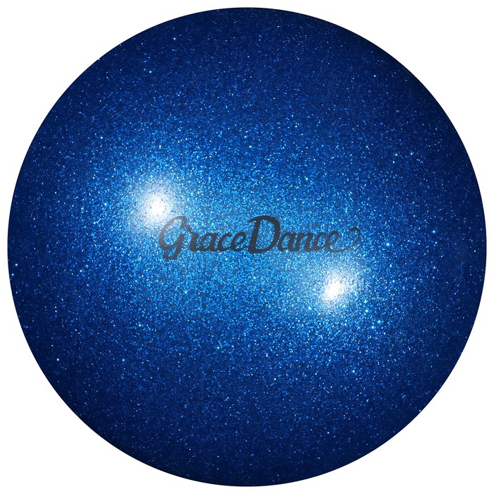 фото Мяч для художественной гимнастики, блеск, 16,5 см, 280 г, цвет голубой grace dance