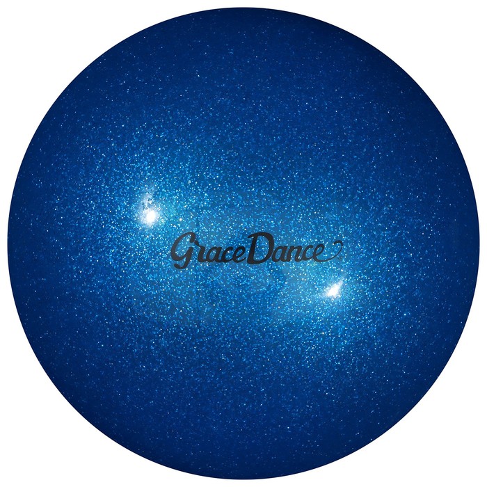 фото Мяч для художественной гимнастики, блеск, 18,5 см, 400 г, цвет голубой grace dance