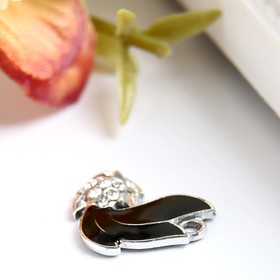 

Декор для творчества металл, стразы "Рыбка" серебро 1,8х1,7 см