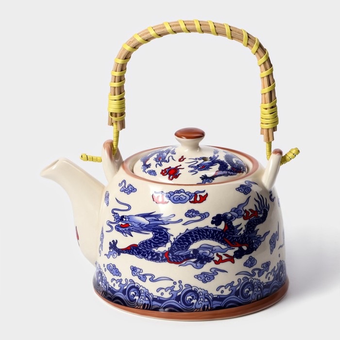 Чайник заварочный «Синий дракон», 900 мл, с металлическим ситом чайник керамический заварочный с металлическим ситом бабочки 900 мл