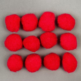 

Набор текстильных деталей для декора «Бомбошки» 12 шт. набор, размер 1 шт: 3 см, цвет бордо