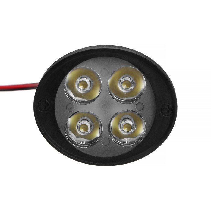 Фара cветодиодная для мототехники, 4 LED, IP67, 12 Вт, направленный свет