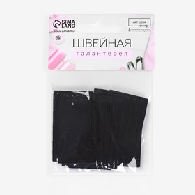 Заплатка для одежды «Прямоугольник», 4,5 × 2,5 см, термоклеевая, цвет чёрный от Сима-ленд