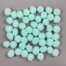 

Набор текстильных деталей для декора «Бомбошки» 50 шт. набор, размер 1 шт: 1,5 см, цвет бирюза