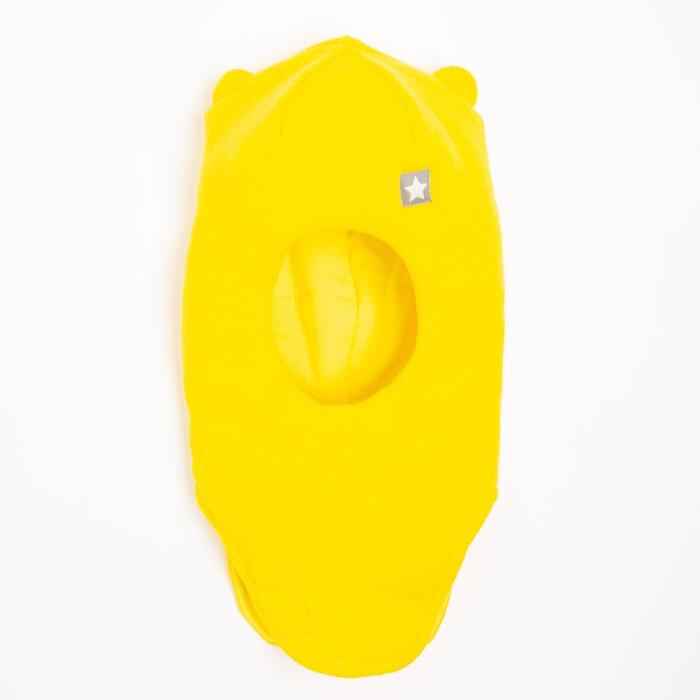 Шапка-шлем с мал.ушками, цвет желтый, р-р 46-50