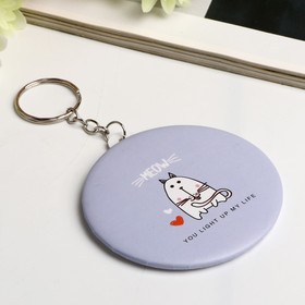 

Брелок пластик зеркало "Котёнок" МИКС 7х7 см