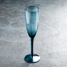 Бокал для шампанского Доляна «Пиаф», 220 мл, цвет синий
