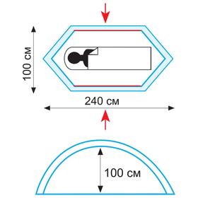 

Палатка Bicycle Light 1 (V2), 240 х 100 х 100 см, цвет зелёный