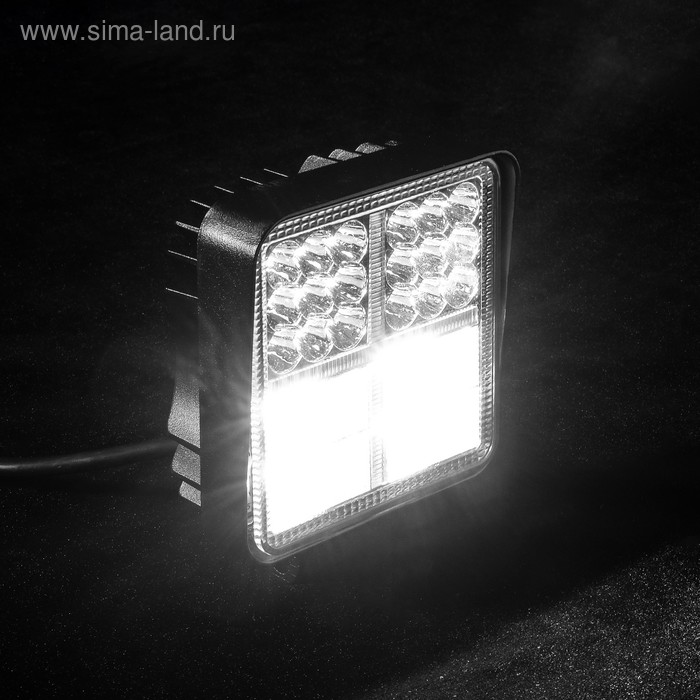 цена Противотуманная фара, 9-30 В, 54 LED (38 белых, 16 желтых), IP67, 162 Вт, направленный свет