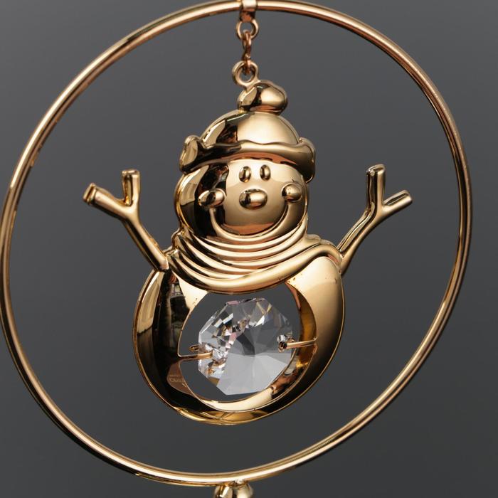 

Сувенир «Снеговик», 3×7×8 см, с кристаллами